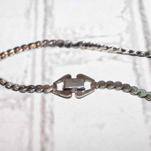 🌙✨🔗 Vintage Silver Chain Necklace · 15.5" · Sleek & Simple - Picture 2 of 6